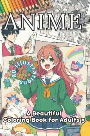 Cover of Anime Coloring Book for Adults 3