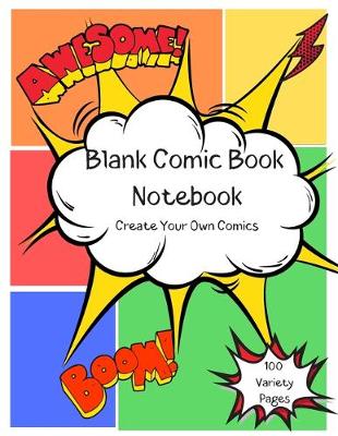 Book cover for Blank Comic Book Notebook