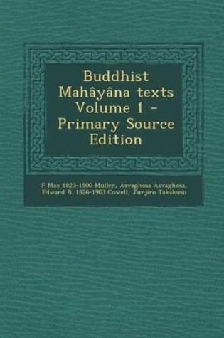 Cover of Buddhist Mahayana Texts Volume 1