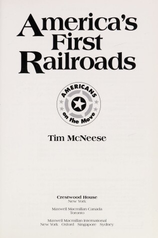 Cover of America's First Railroads