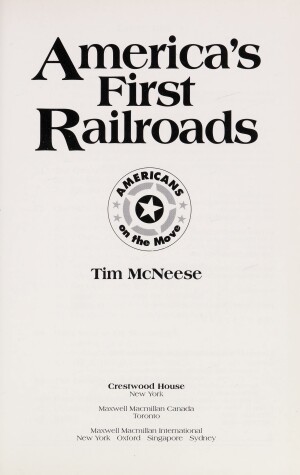 Book cover for America's First Railroads