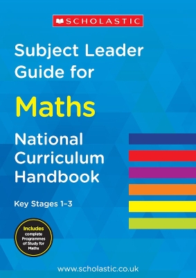 Book cover for Subject Leader Guide for Maths- Key Stage 1       -3