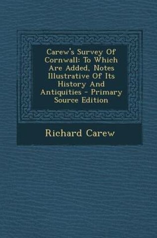 Cover of Carew's Survey of Cornwall