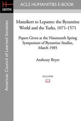 Cover of Manzikert to Lepanto