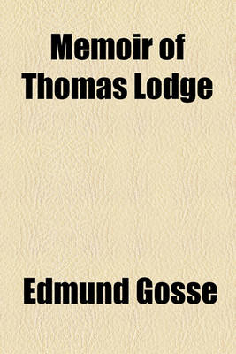 Book cover for Memoir of Thomas Lodge