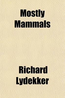 Book cover for Mostly Mammals