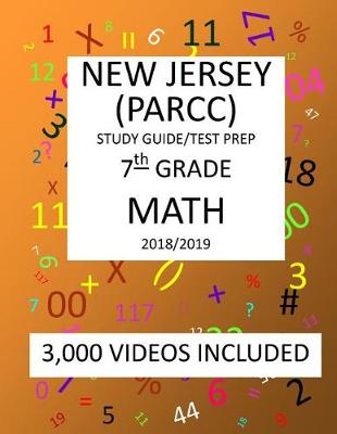 Book cover for 7th Grade NEW JERSEY PARCC, 2019 MATH, Test Prep