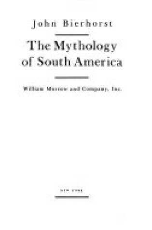 Cover of The Mythology of South America