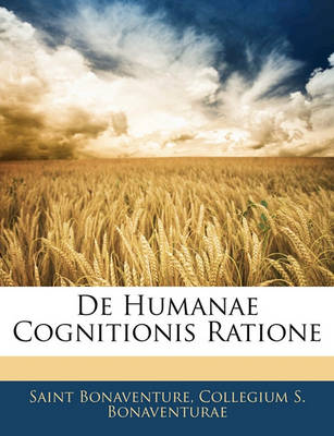 Book cover for de Humanae Cognitionis Ratione