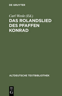 Book cover for Das Rolandslied Des Pfaffen Konrad