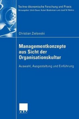 Cover of Managementkonzepte aus Sicht der Organisationskultur