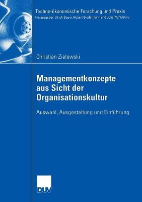 Cover of Managementkonzepte aus Sicht der Organisationskultur