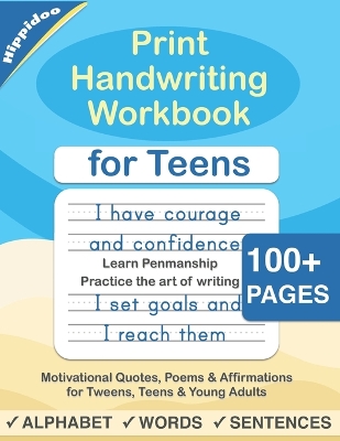 Book cover for Print Handwriting Workbook for Teens