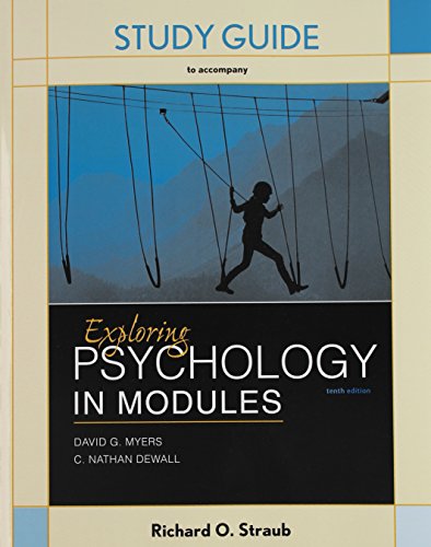 Book cover for Study Guide for Exploring Psychology in Modules