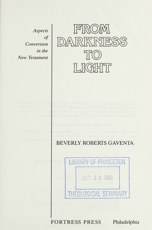 Cover of From Darkness to Light