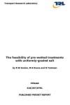 Book cover for The feasibility of pre-wetted treatments with uniformly-graded salt