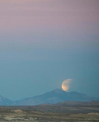 Cover of Moon Rises Desert Sky Science School Composition Book 130 Pages