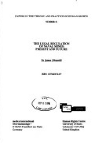 Cover of Legal Regulation of Naval Mines