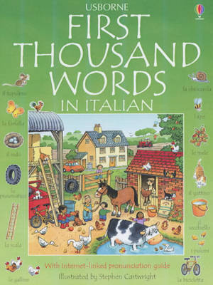 Book cover for The Usborne First Thousand Words in Italian