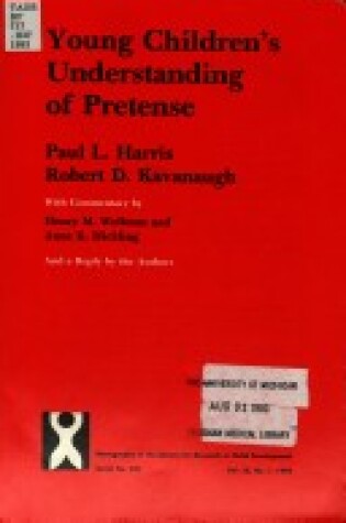 Cover of Young Children's Understanding of Pretense