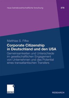 Cover of Corporate Citizenship in Deutschland Und Den USA