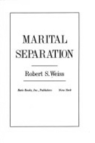 Cover of Marital Separation