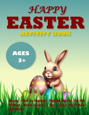 Book cover for Easter activity book for kids