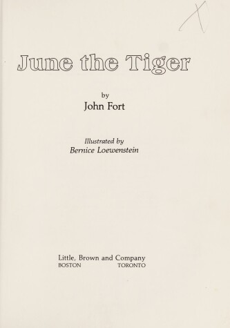 Book cover for June the Tiger