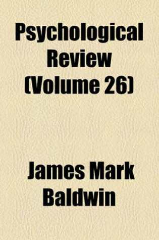 Cover of Psychological Review (Volume 26)
