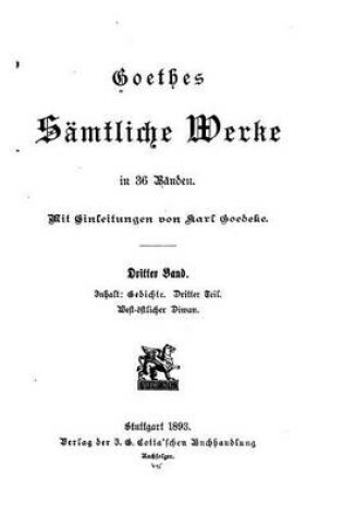 Cover of Goethes Samtliche Werke - Dritter Band