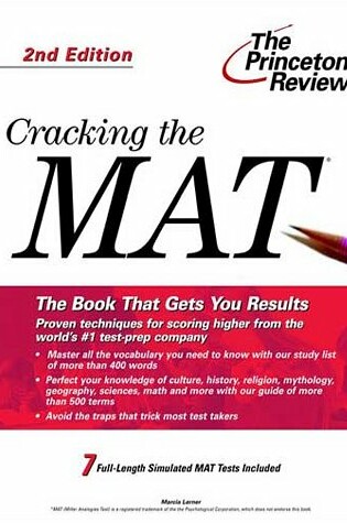 Cover of Cracking the Miller Analogies Test