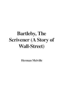 Book cover for Bartleby, the Scrivener (a Story of Wall-Street)