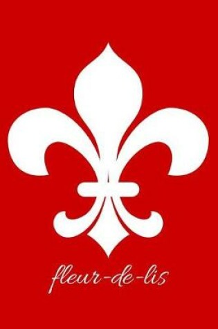 Cover of fleur-de-lis - Red Blank Notebook with Fleur de Lis Corners