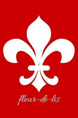 Book cover for fleur-de-lis - Red Blank Notebook with Fleur de Lis Corners