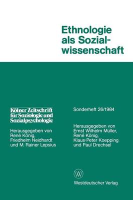 Book cover for Ethnologie als Sozialwissenschaft