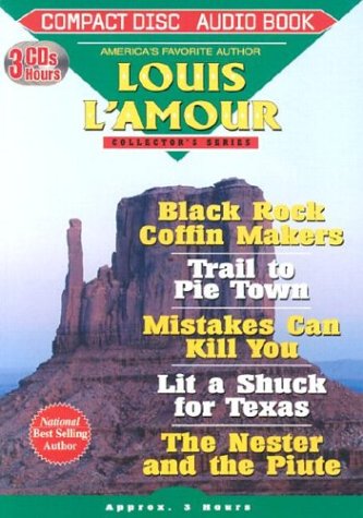Book cover for Black Rock Coffin Makers, Trail to Pie Town, Mistakes Can Kill You, Lit a Shuck for Texas & the Nestor and the Piute