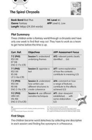 Cover of BC Red (KS2) +/6C The Spiral Chrysalis Guided Reading Card