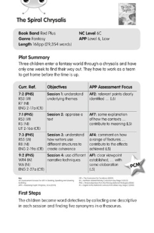 Cover of BC Red (KS2) +/6C The Spiral Chrysalis Guided Reading Card