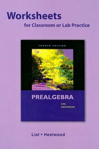 Cover of Worksheets for Classroom or Lab Practice for Prealgebra