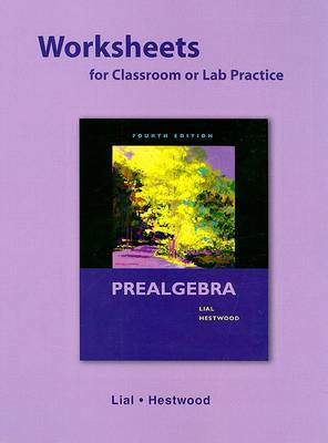 Book cover for Worksheets for Classroom or Lab Practice for Prealgebra