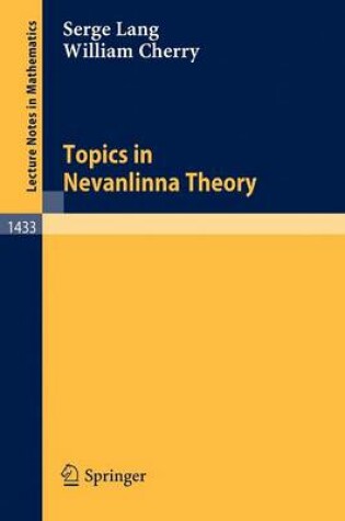 Cover of Topics in Nevanlinna Theory