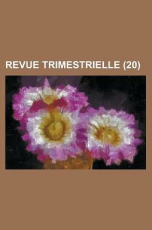 Cover of Revue Trimestrielle (20)