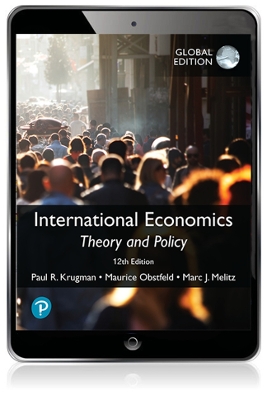 Book cover for Pearson eText for International Economics: Theory and Policy, Global Edition