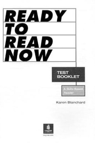 Cover of Ready to Read Now Test Booklet
