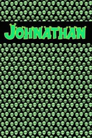 Cover of 120 Page Handwriting Practice Book with Green Alien Cover Johnathan