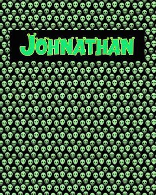 Book cover for 120 Page Handwriting Practice Book with Green Alien Cover Johnathan