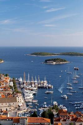 Book cover for Arial View of the Marina in Hvar, Croatia