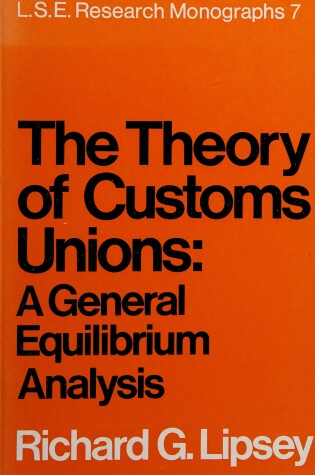 Cover of Theory of Customs Union