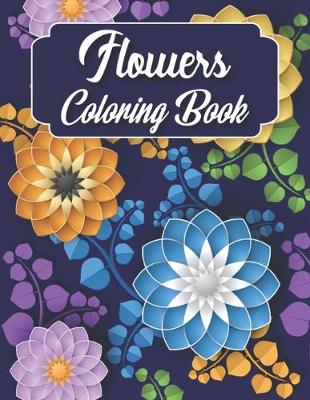 Book cover for Flowers Coloring Book