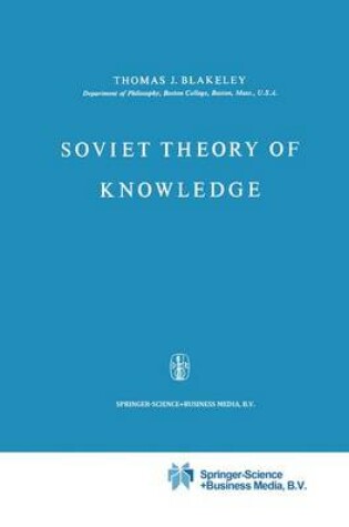 Cover of Soviet Theory of Knowledge